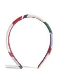 La DoubleJ striped headband - White