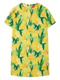 La DoubleJ Swing lemon-print shift mini dress - Yellow
