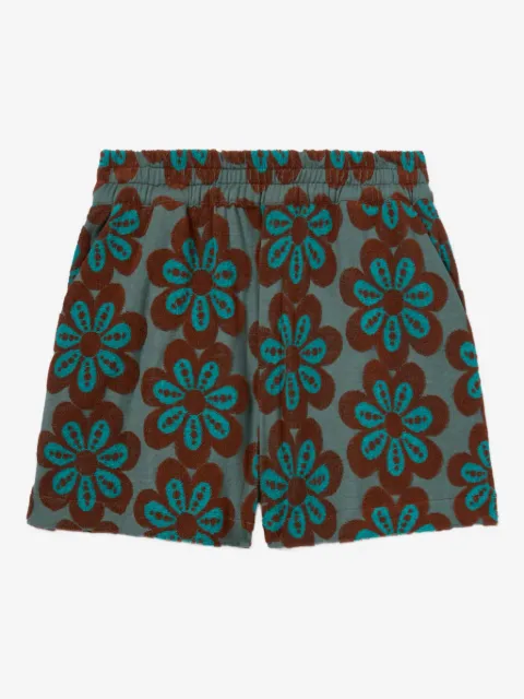 La DoubleJ flower-print pull-up shorts
