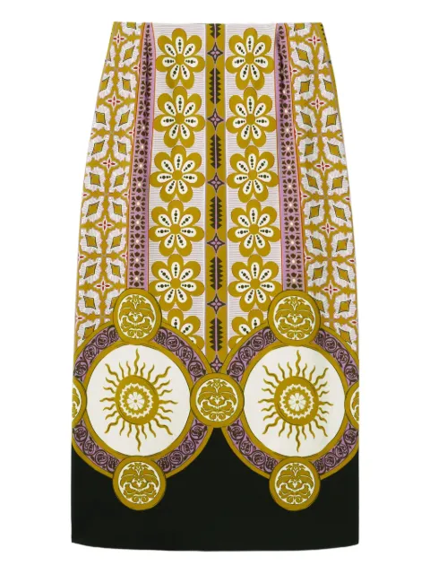La DoubleJ patterned pencil skirt