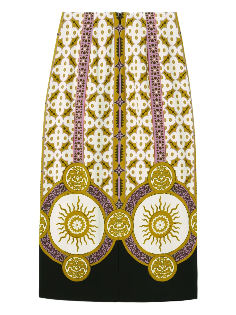 La DoubleJ patterned pencil skirt Beige