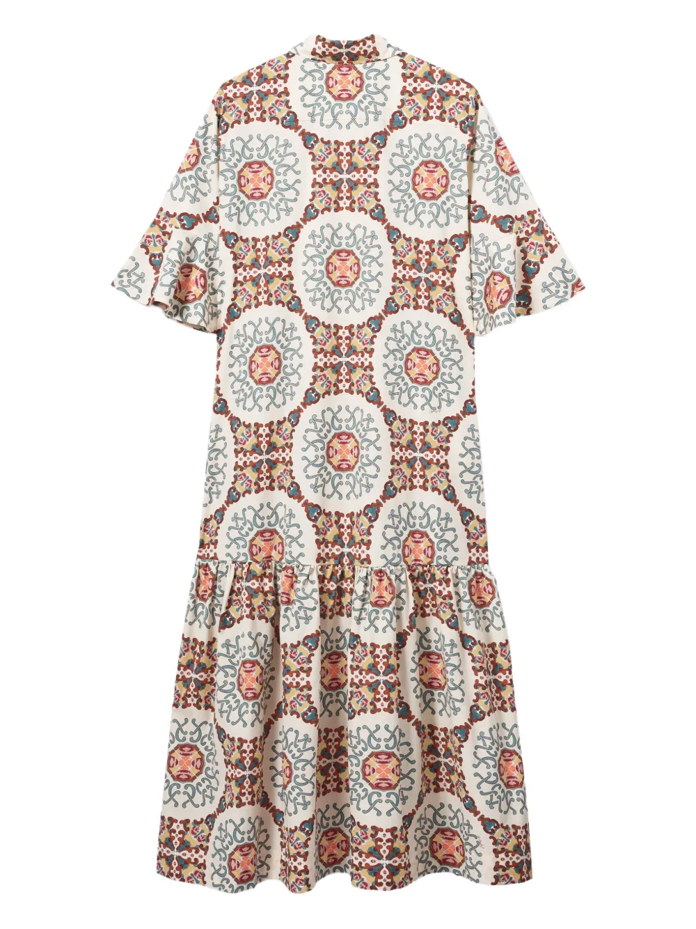 La DoubleJ Artemis patterned maxi dress Beige