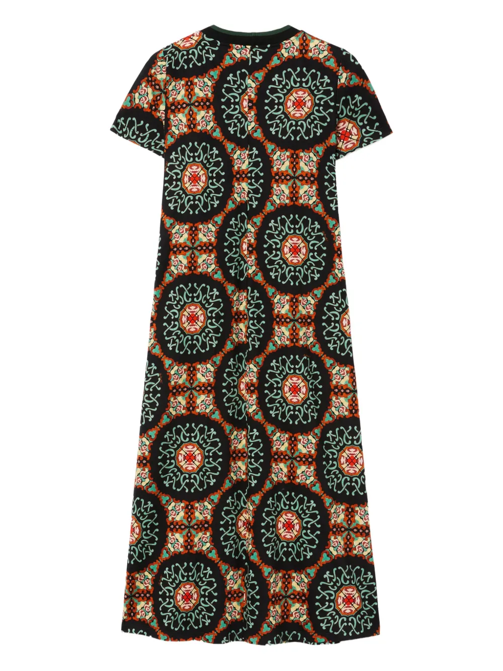 La DoubleJ Sporty Swing midi-jurk met korte mouwen Zwart