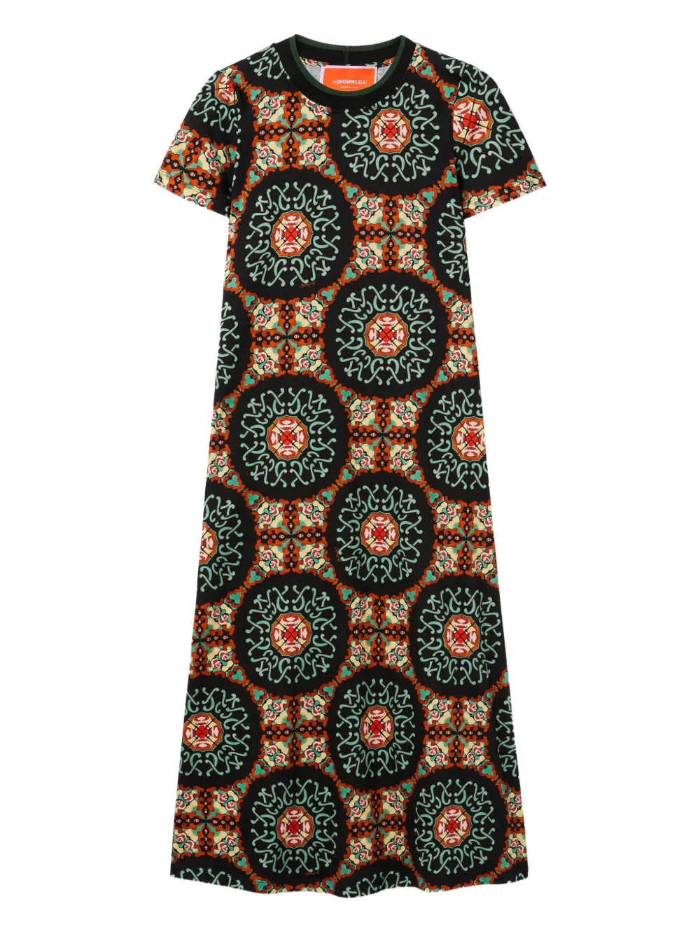 La Doublej Sporty Swing Short-sleeve Midi Dress