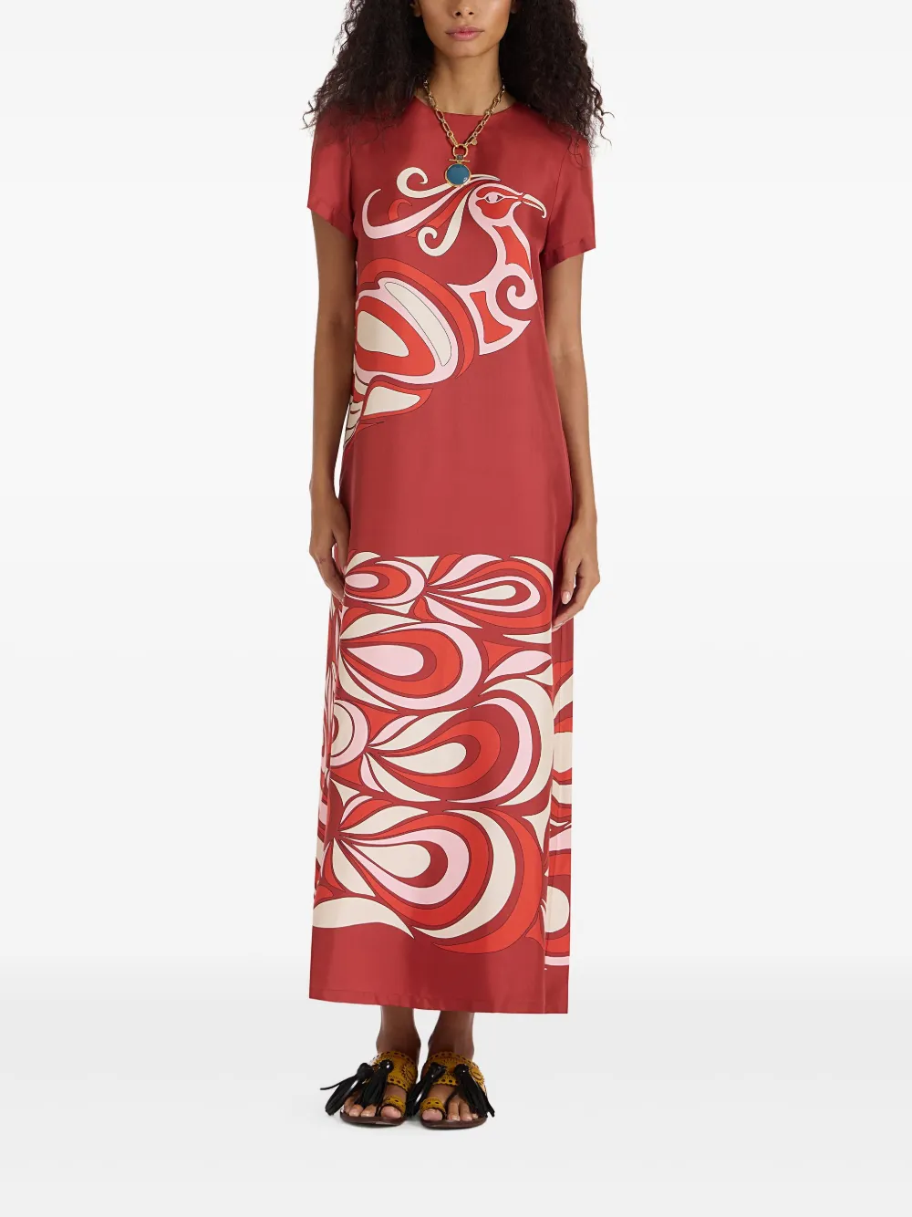 La DoubleJ Swing maxi dress - Rood