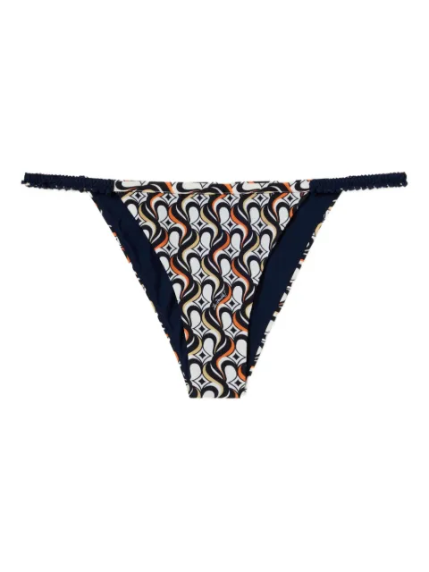 La DoubleJ Fonda geometric-print string bikini bottom