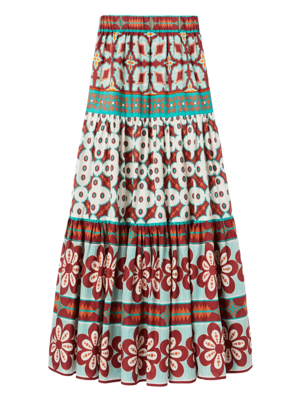 La Doublej Pagoda-print Maxi Skirt