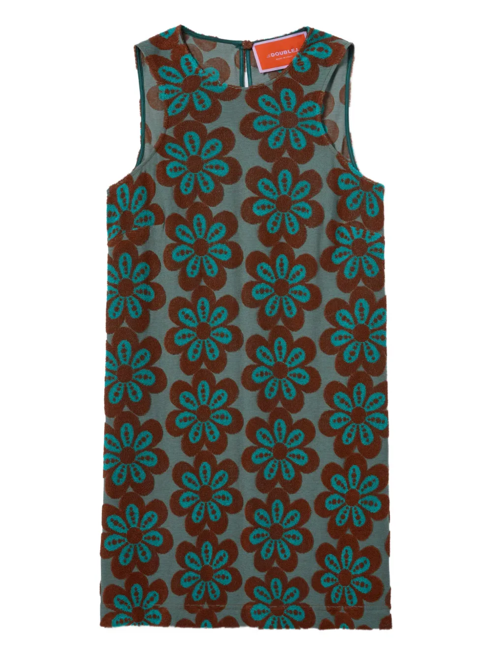 La DoubleJ Racer floral-print mini dress Groen