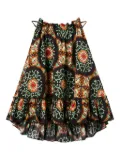 La DoubleJ Granita ruffled printed top - Black
