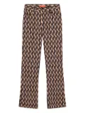 La DoubleJ geometric-print flare jeans - Blue
