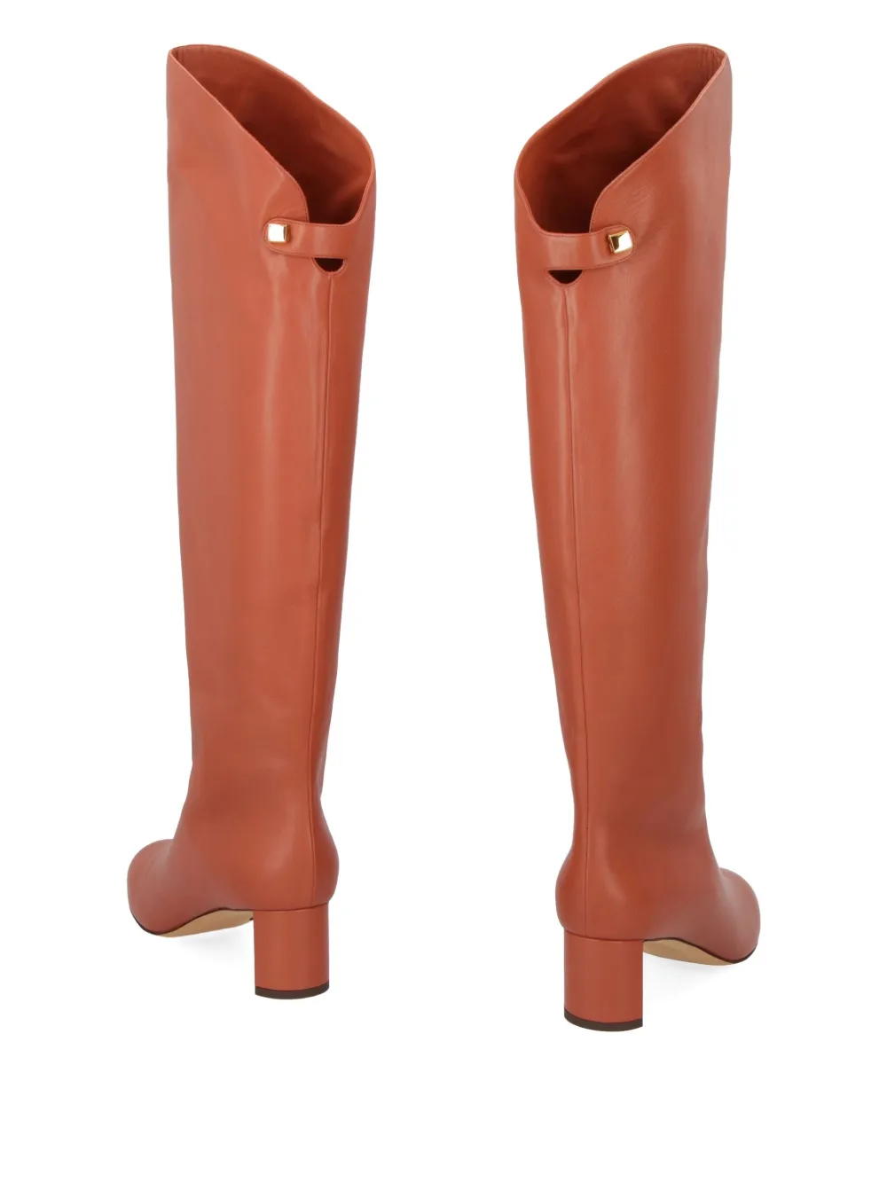 Maison Skorpios leather over-the-knee boots Brown