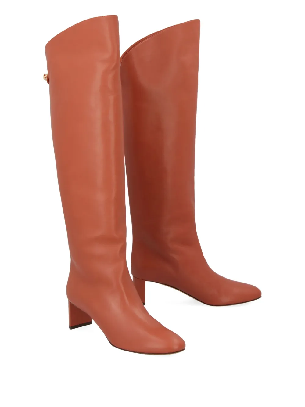 Maison Skorpios leather over-the-knee boots Brown