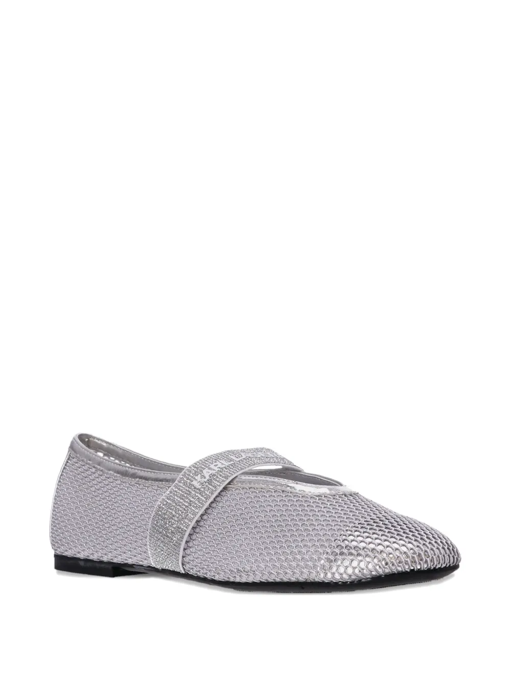 Karl Lagerfeld mesh ballerina shoes - Zilver