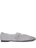Karl Lagerfeld mesh ballerina shoes - Silver