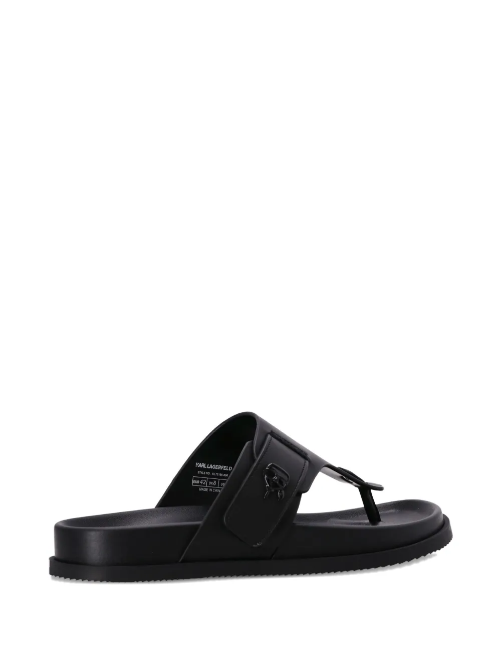 Karl Lagerfeld logo-plaque slides Black