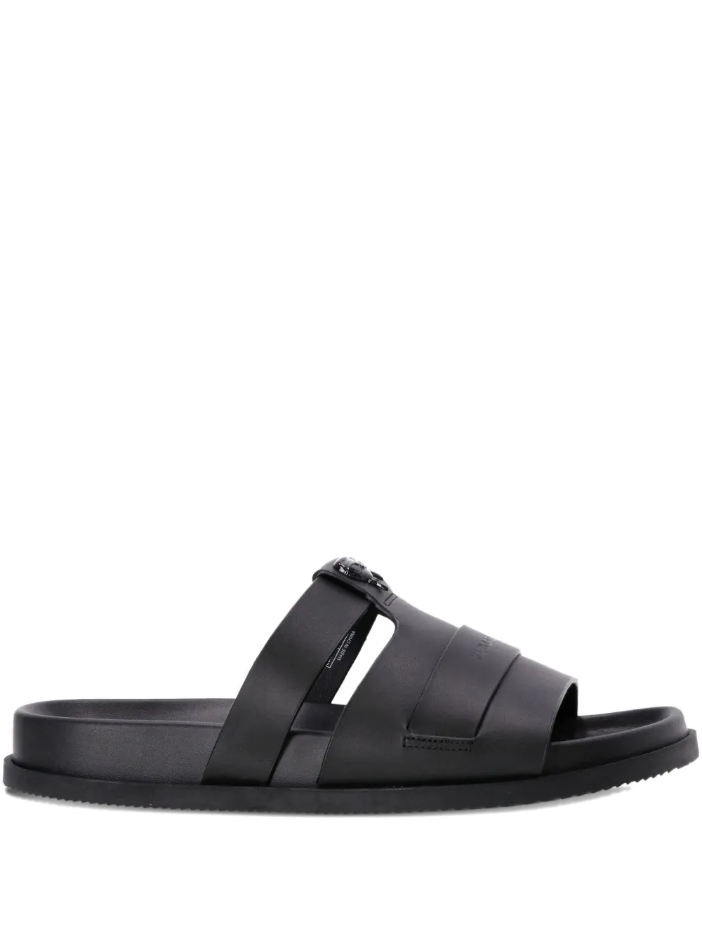 Karl Lagerfeld flip flops con placa del logo | negro | Image 1