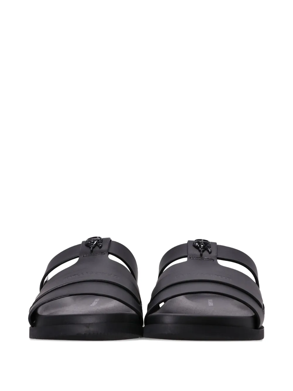 Karl Lagerfeld logo-plaque slides Black