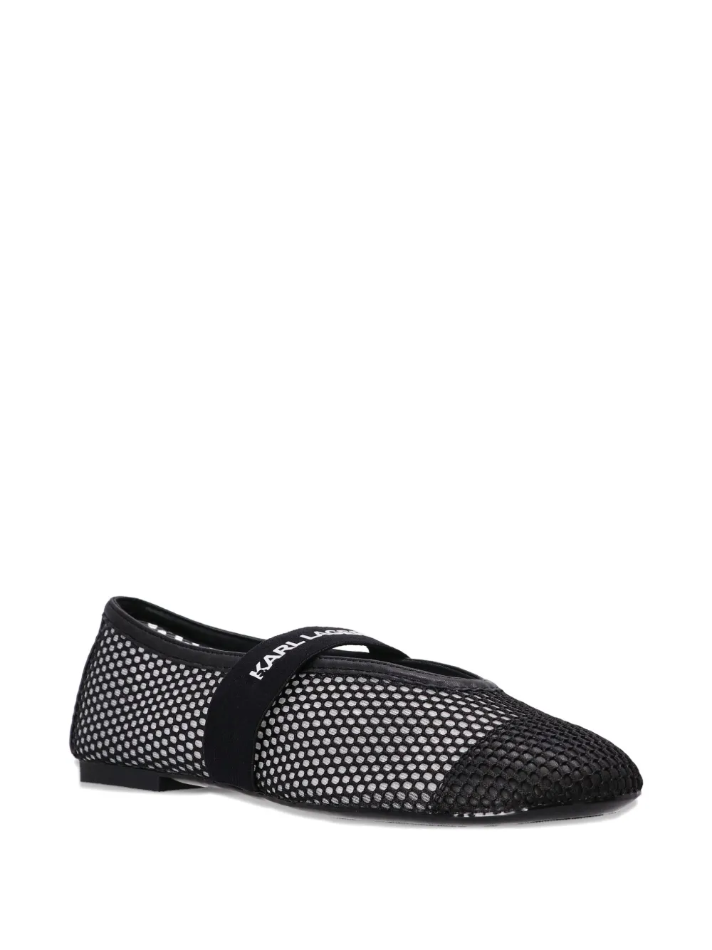 Karl Lagerfeld mesh ballerina shoes Black