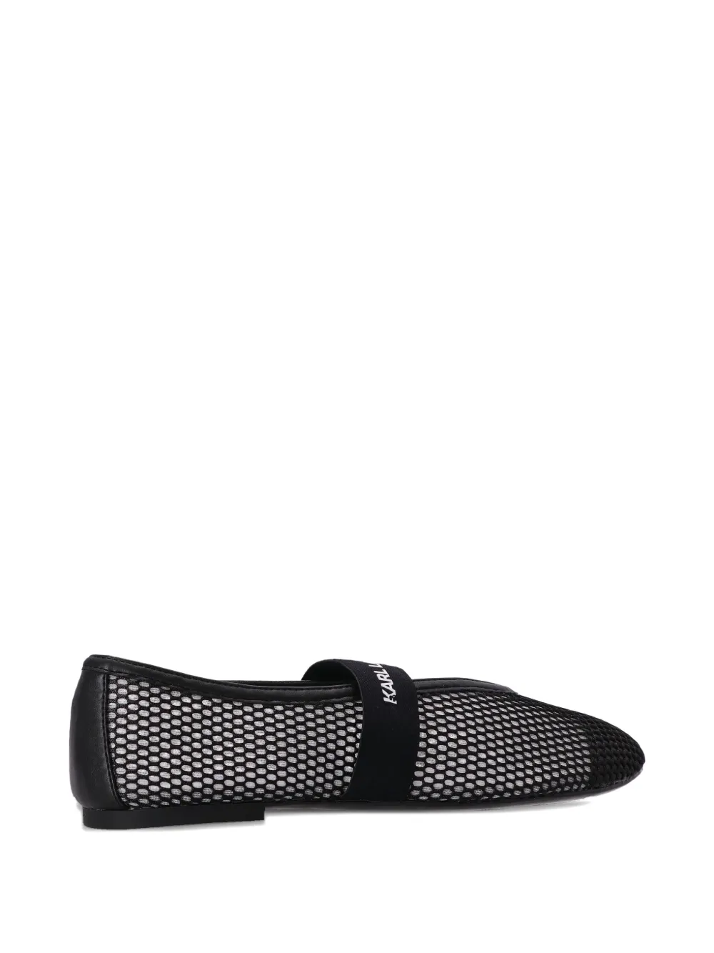 Karl Lagerfeld mesh ballerina shoes Black