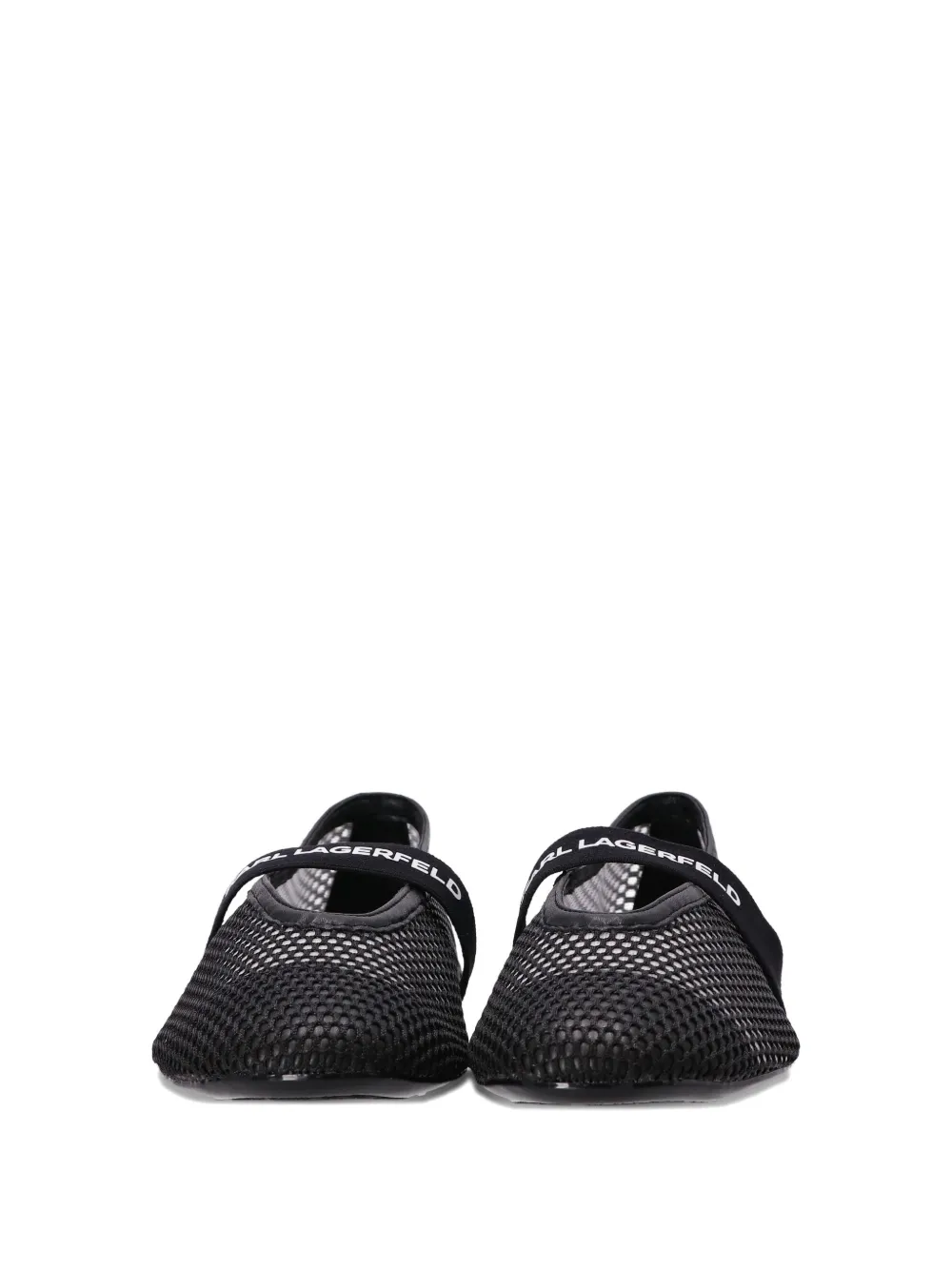 Karl Lagerfeld mesh ballerina shoes Black