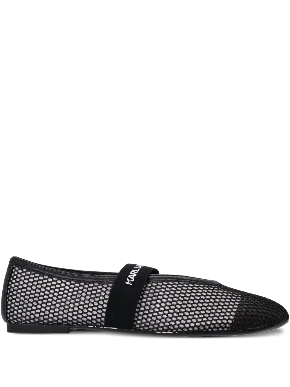 Karl Lagerfeld Mesh ballerina's Zwart