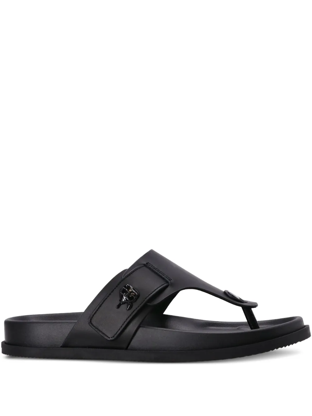 Karl Lagerfeld flip flops con placa del logo | negro | Image 1