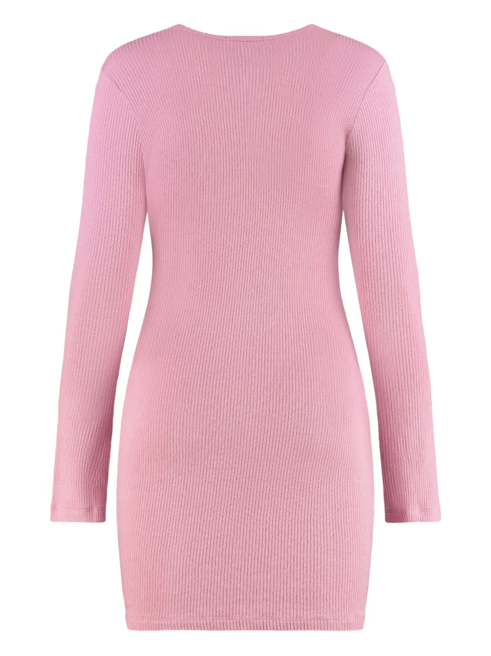 SABLYN Kelly ribbed long-sleeve mini dress - Roze