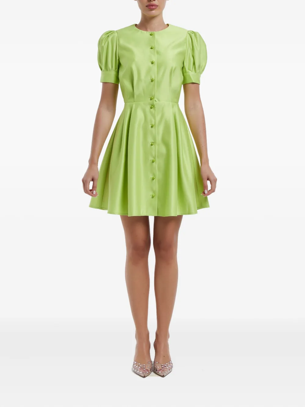 POST MERIDIEM Mini-jurk met knopen - Groen