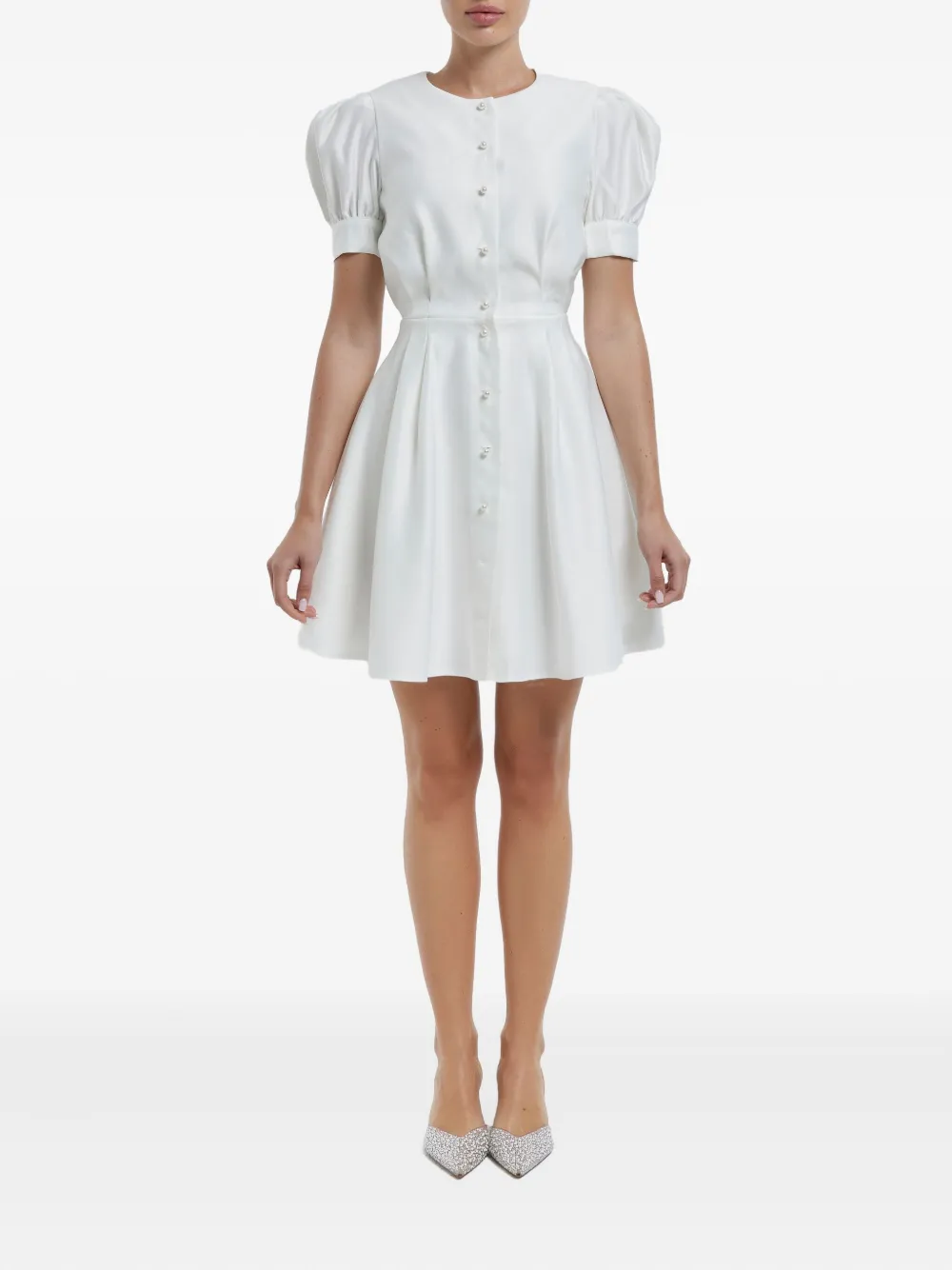 POST MERIDIEM Mini-jurk met knopen - Wit