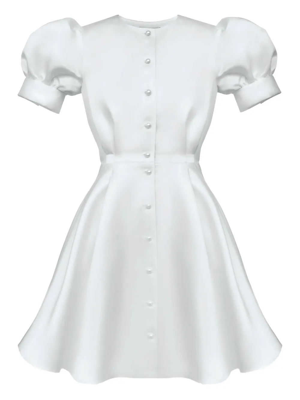 POST MERIDIEM button-down mini dress | White | Image 1