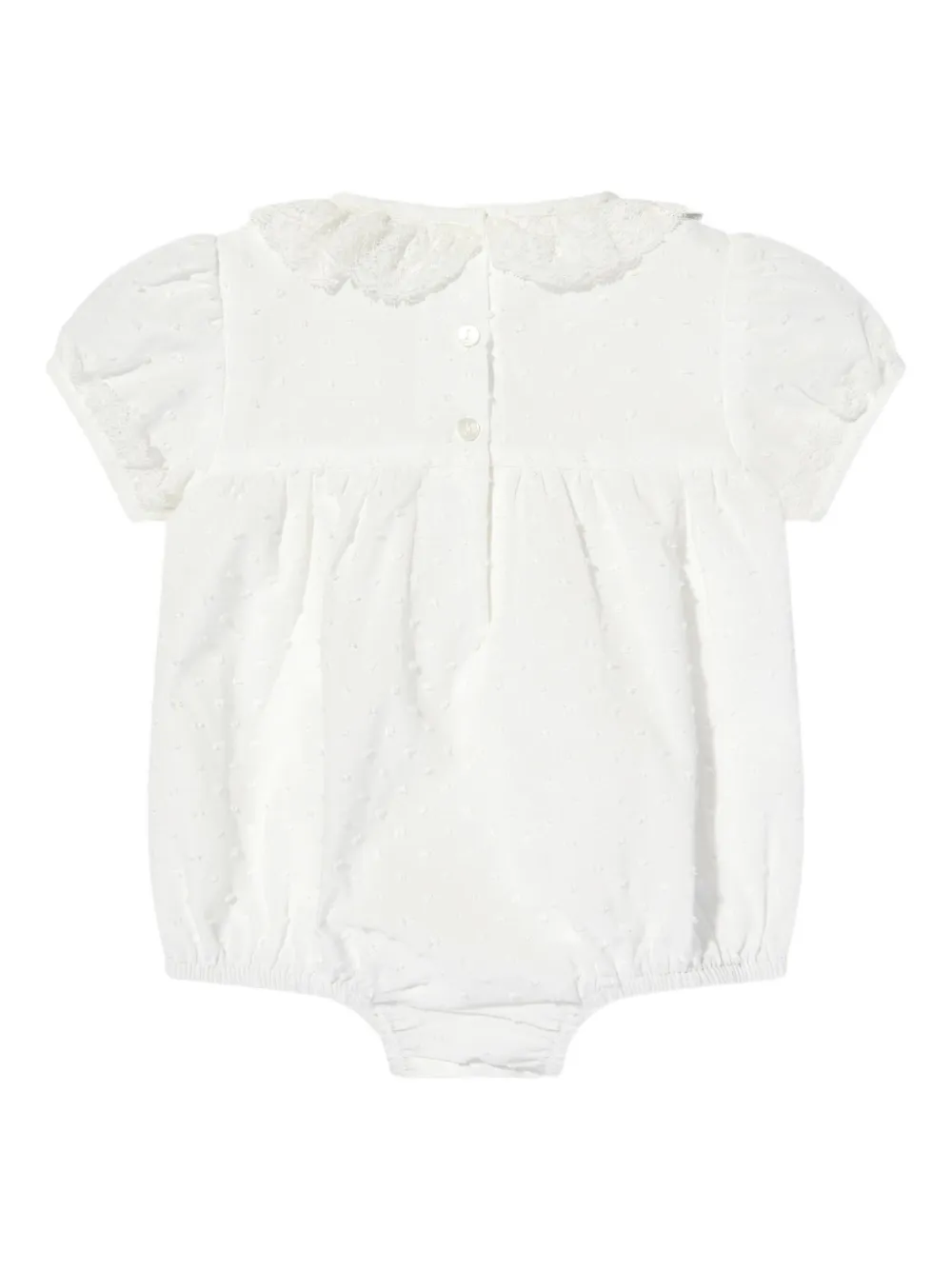 Sarah Louise Romper met kanten afwerking Wit