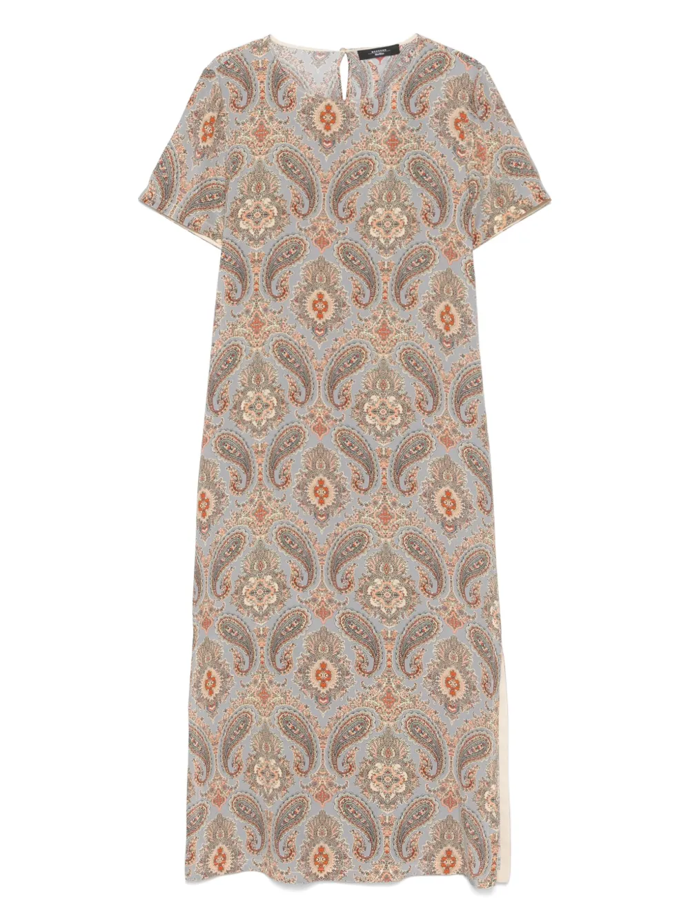 Weekend Max Mara vestido midi con estampado de cachemira | gris | Image 1