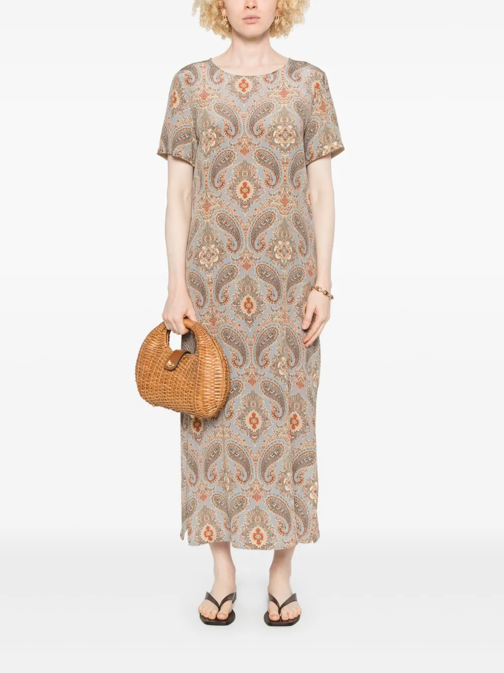 Weekend Max Mara Midi-jurk met paisley-print - Grijs