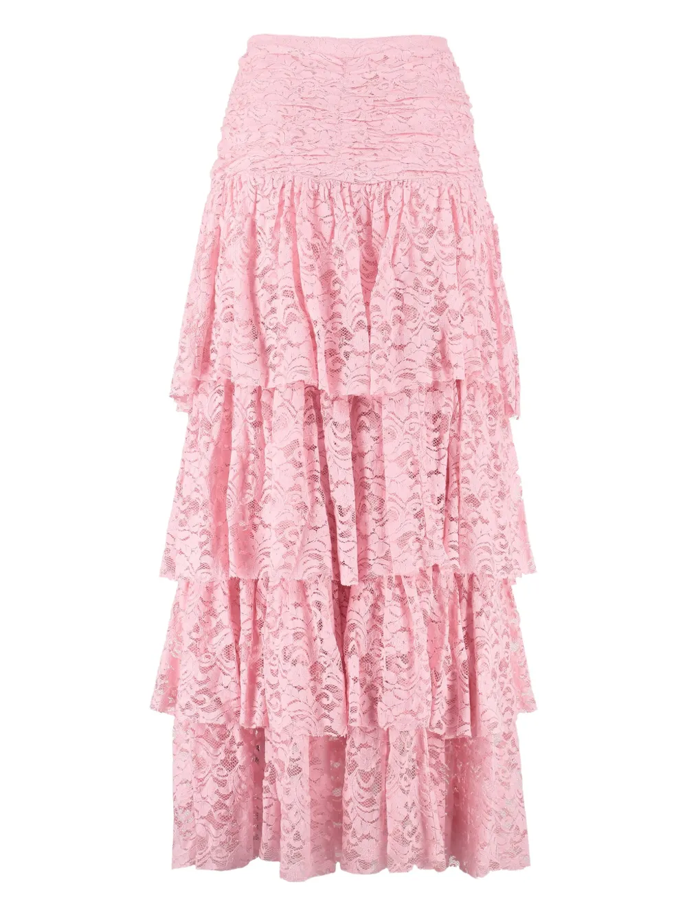 Loveshackfancy Marsala Tiered Lace Maxi Skirt