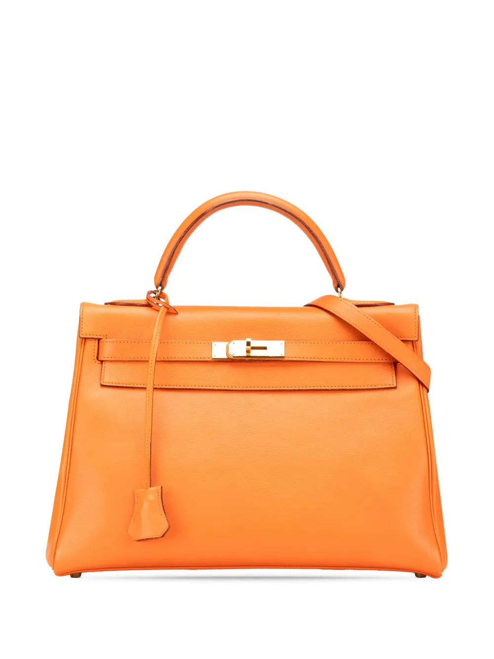 Hermès Pre-Owned 1991 ガリバー ケリー ルトゥルネ 32 サッチェルバッグ - オレンジ Hermès Pre-Owned 1991 ガリバー ケリー ルトゥルネ 32 サッチェルバッグ - オレンジ