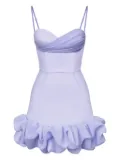 POST MERIDIEM draped ruffle bustier mini dress - Purple