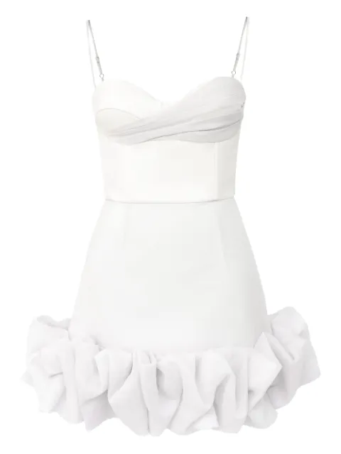 POST MERIDIEM draped ruffle mini dress