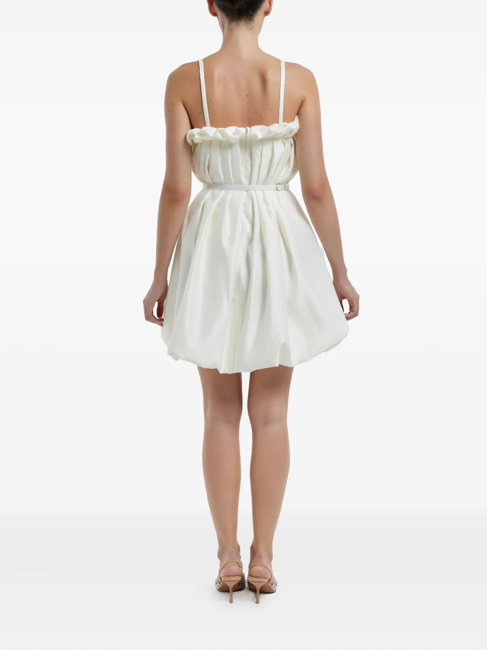 Shop Post Meridiem Draped Thin-strap Mini Dress