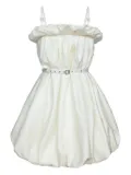 POST MERIDIEM draped thin-strap mini dress - Neutrals