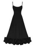POST MERIDIEM flounce bustier midi dress - Black