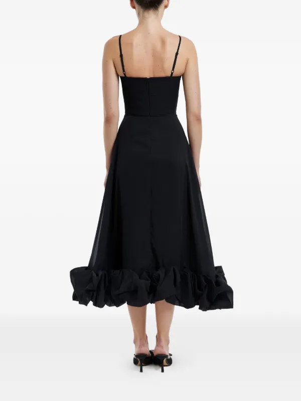 knee length dresses for ladies Flounce Bustier Midi Dress – POST MERIDIEM main image 0