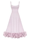 POST MERIDIEM ruffle-hem bustier midi dress - Pink