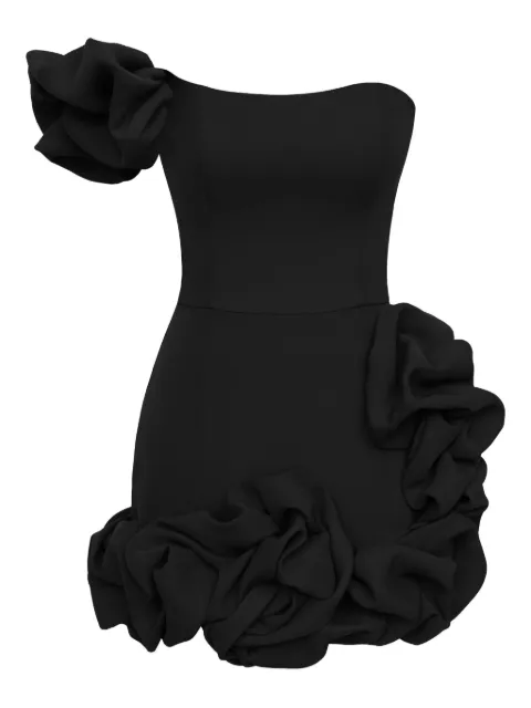POST MERIDIEM flounced one-shoulder bustier mini dress