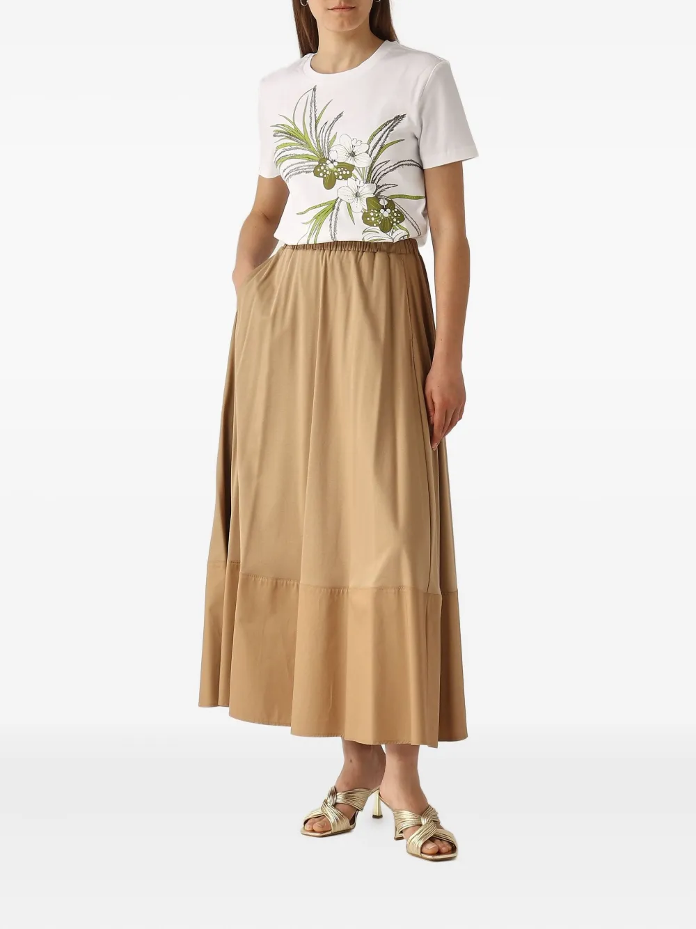 Max Mara Short-sleeved T-shirt In White