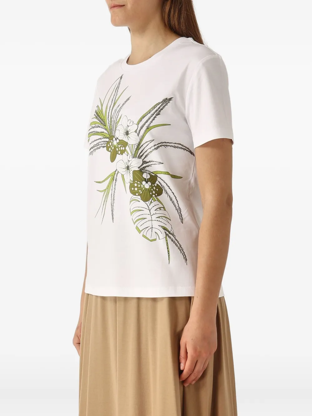 Max Mara Short-sleeved T-shirt In White