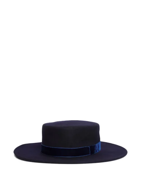 Sarah Chofakian Muro velvet wide-brim hat