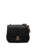 CHANEL Pre-Owned 2017-2018 Mini Square Classic Chevron Lambskin Single Flap crossbody bag - Black