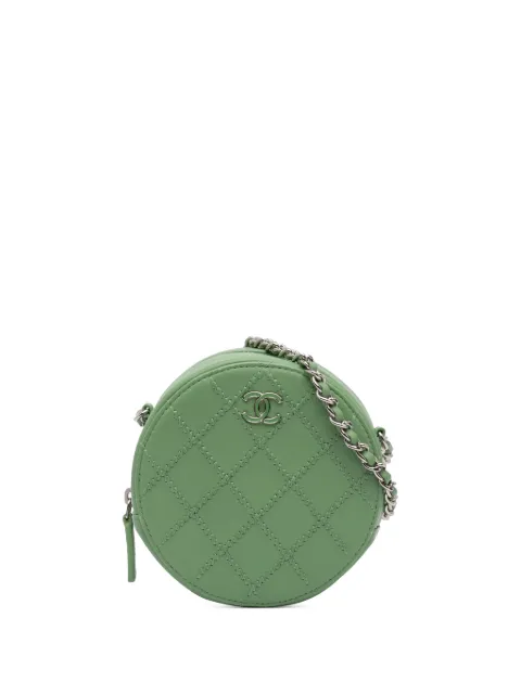 CHANEL Pre-Owned 2019 Quilted Lambskin Ultimate Stitch Round Clutch With Chain crossbody bag