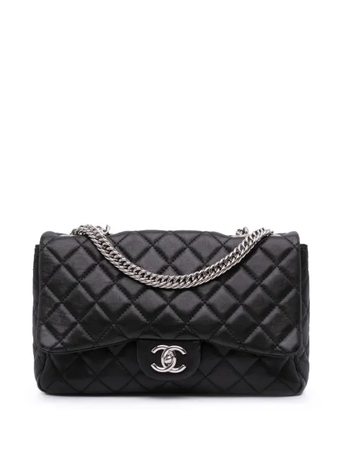 CHANEL Pre-Owned sac porté épaule Bijoux Chain Single Flap en peau d'agneau à motifJumbo (2006-2008)
