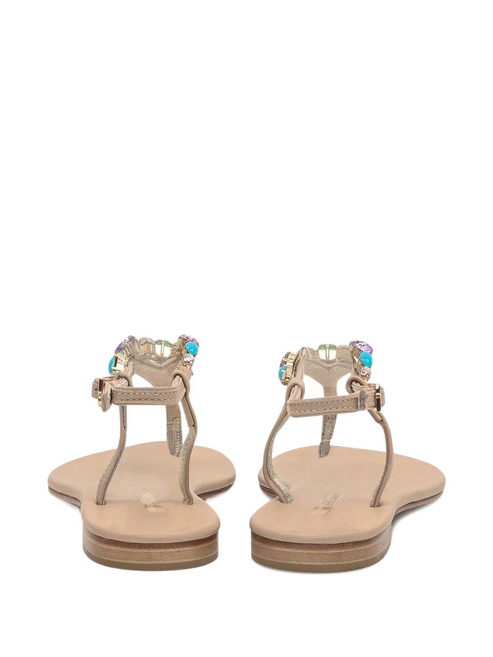Emanuela Caruso crystal-embellished sandals Neutrals